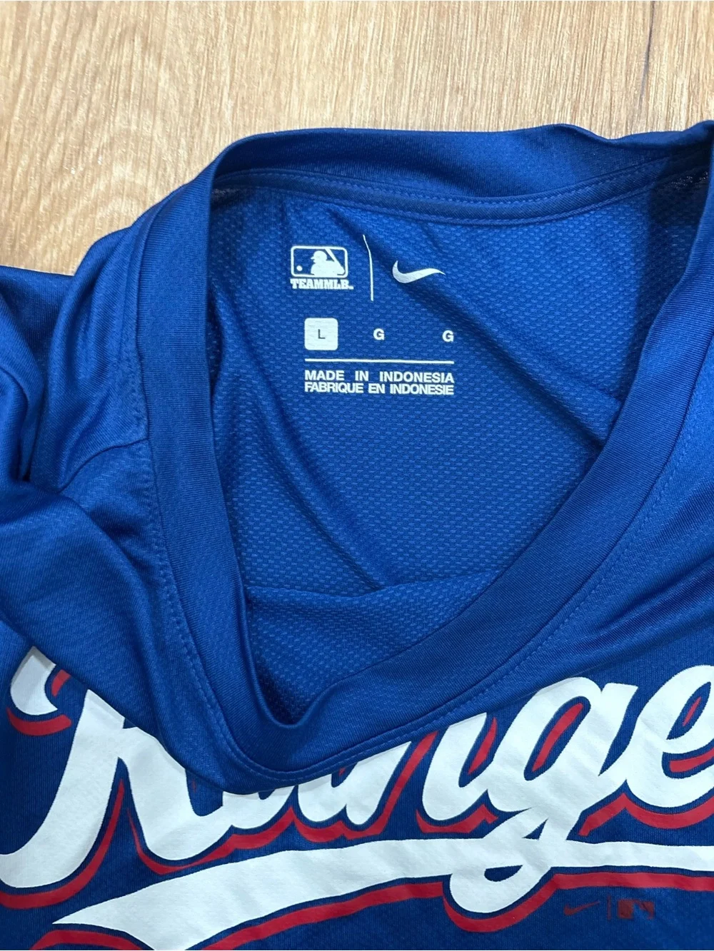 Nike Men Rangers Logo Tee drifit athletic lightweight